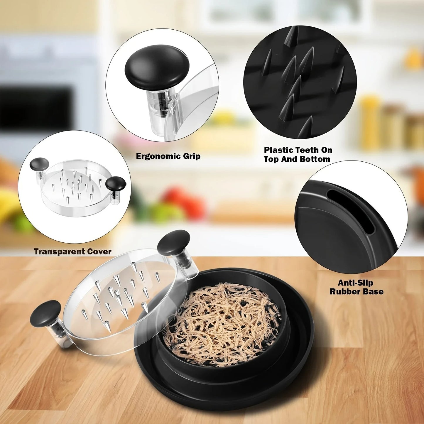 Food Shredder with Transparent Cover