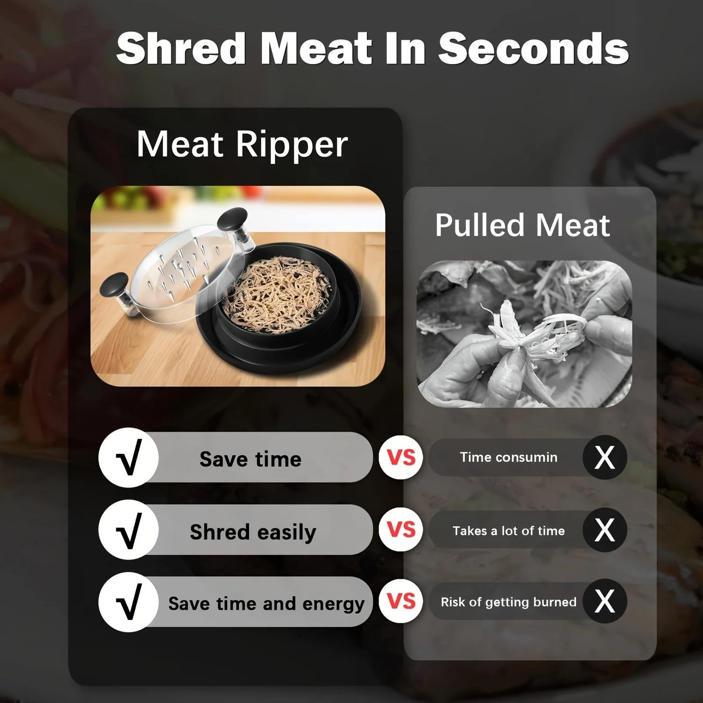 Food  Shredder with Transparent Cover