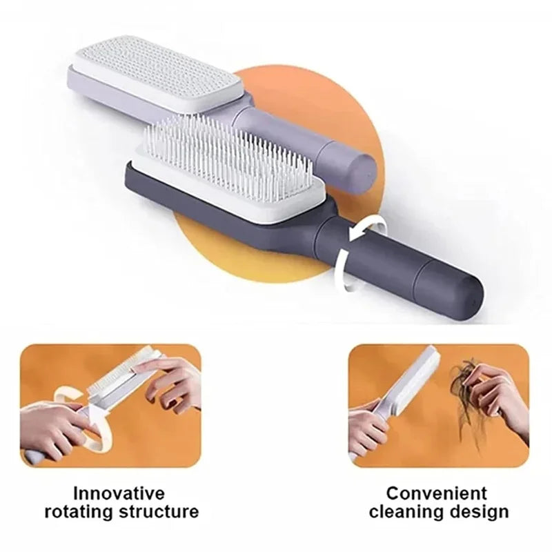Retractable Automatic Cleaning Hairbrush