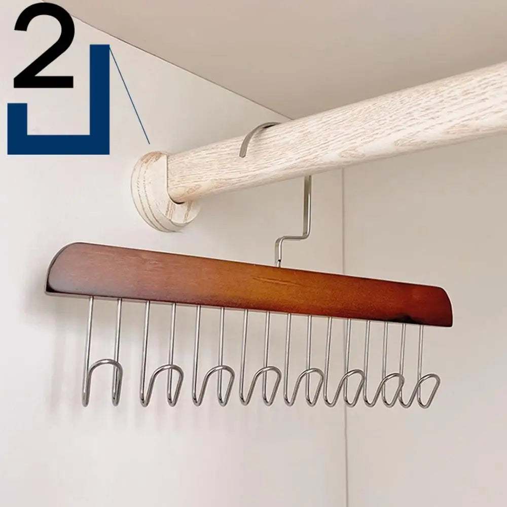 8 Wood Hook Hanger