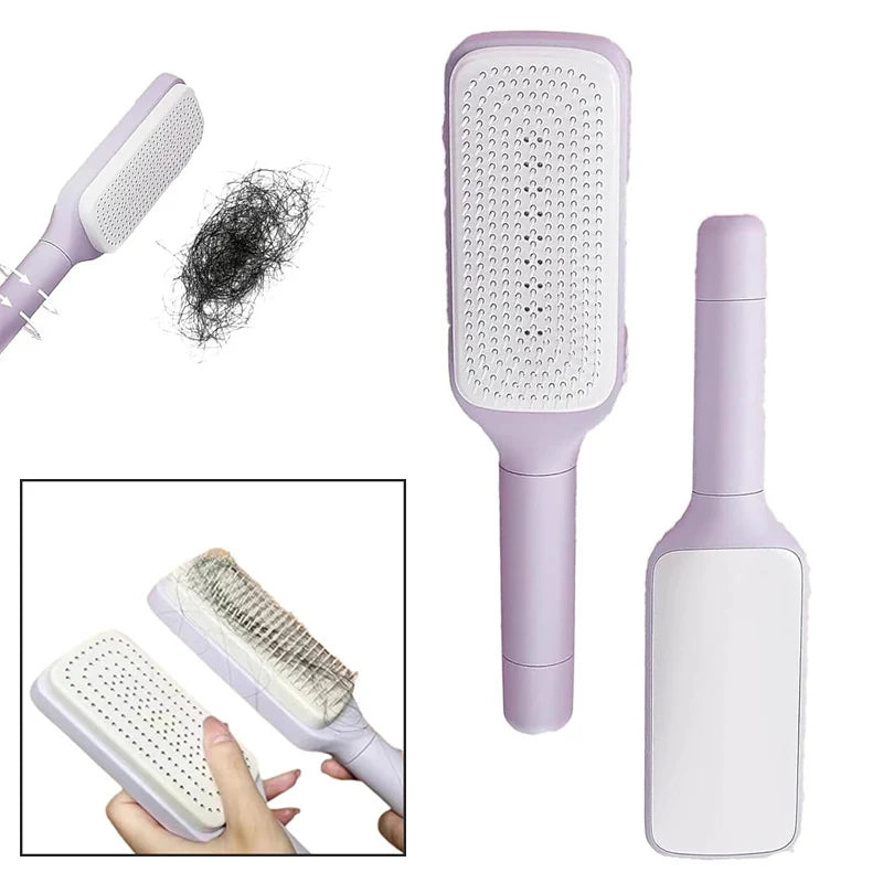 Retractable Automatic Cleaning Hairbrush