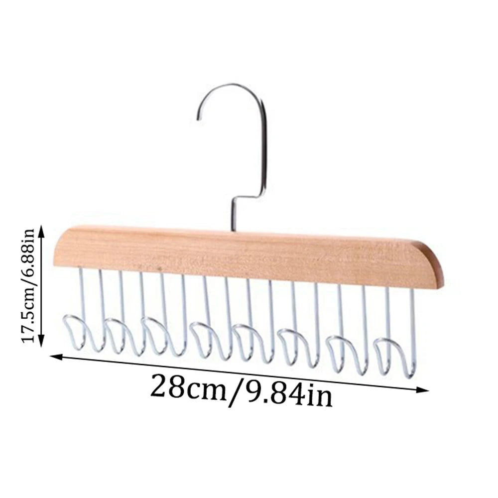 8 Wood Hook Hanger