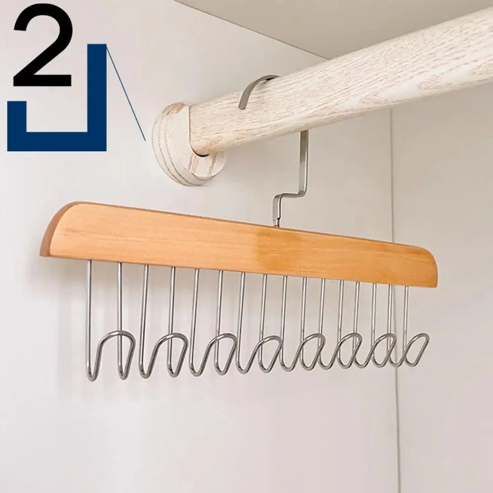 8 Wood Hook Hanger
